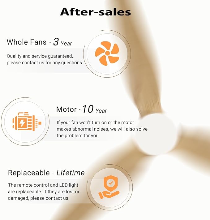 52" Ceiling Fan with Light - Low Profile Flush Mount Ceiling Fan, 6-Speed Remote Control, Solid Wood, Quiet Reversible DC Motor, Wood/White Finish, for Bedroom, Living Room, Porch - Aura Lighting