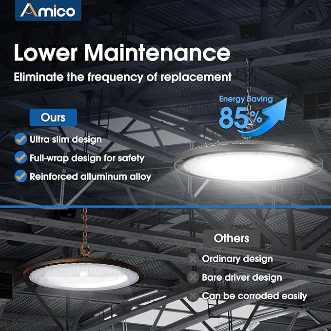 6 Pack UFO LED High Bay Light 150W 21000lm 5000K (6 Count)