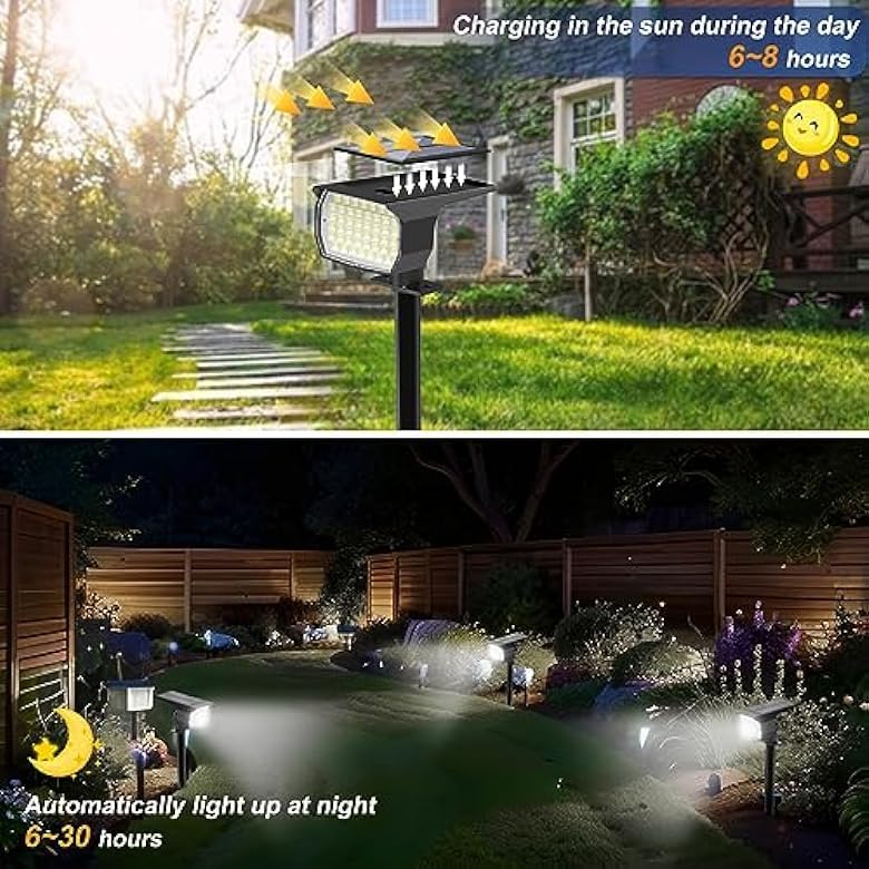 Solar Spot Lights Outdoor Waterproof Spotlights (6 Count)