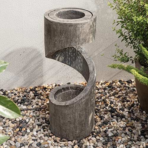 Outdoor Water Fountain with LED Light