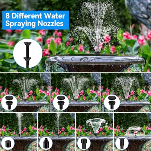 6.5W Solar Fountain Pump for Bird Bath Built