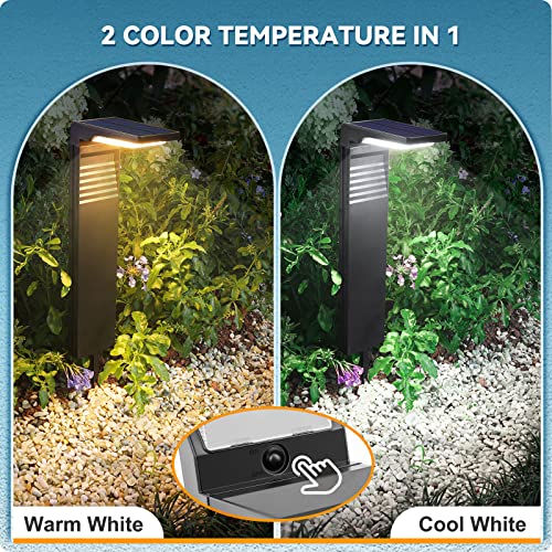 Solar Pathway Lights 8 Pack with Warm White and Cool White Mode (8 Count)