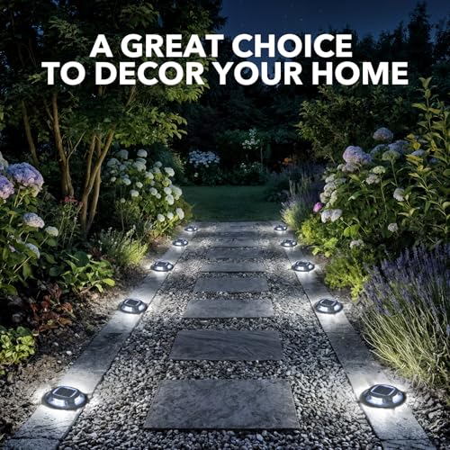 Solar Driveway Lights Outdoor 8 Pack (8 Count)