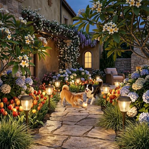 Solar Pathway Lights Outdoor 6 Pack (6 Count)
