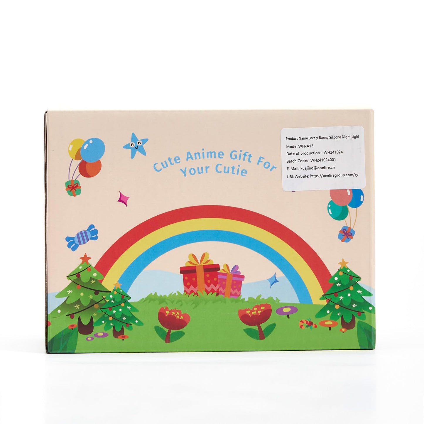 Bunny Squishy Gifts for Kids Night Light with Remote