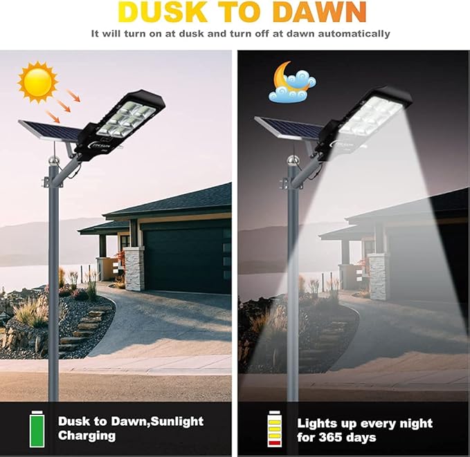 600W Solar Flood Street Lights Outdoor,Solar Security Lights 30000 Lumens Dusk to Dawn Solar Powered Led Lighting IP66 Waterproof Pole Light with Motion Sensor for Parking Lot,Stadium,Garden,Yard