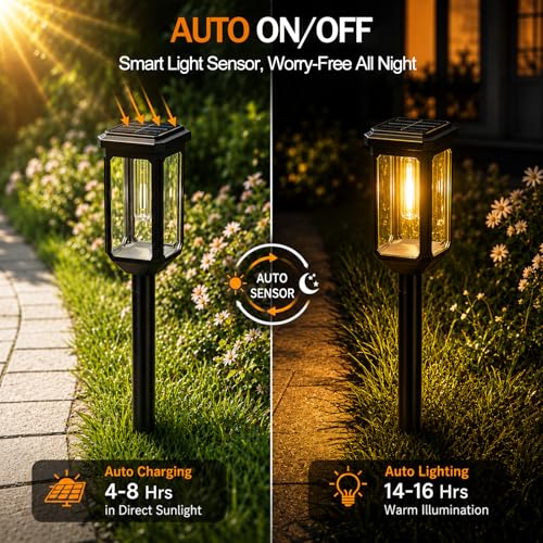 Solar Pathway Lights Outdoor 8 Pack (8 Count)