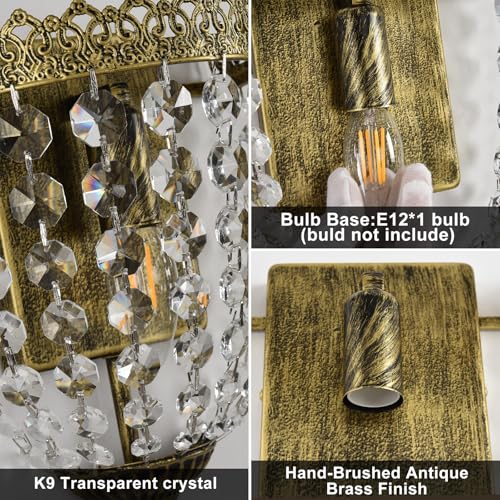 Crystal Wall Sconces Set of Two (2 Count)