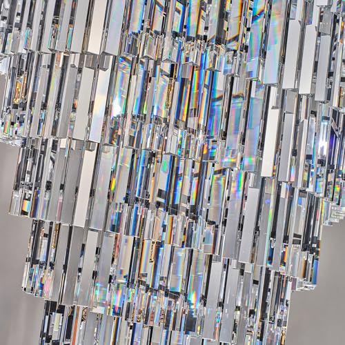 36 Inch Gold Crystal Tube Spiral Chandelier