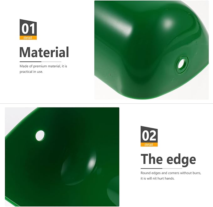 Homoyoyo 2pcs Vintage Bankers Lampshade Replacement Cover High-temperature Resistant Green PP Plastic Easy to Install Decorative Indoor Table Lamp Shade for Classic Desk Lighting