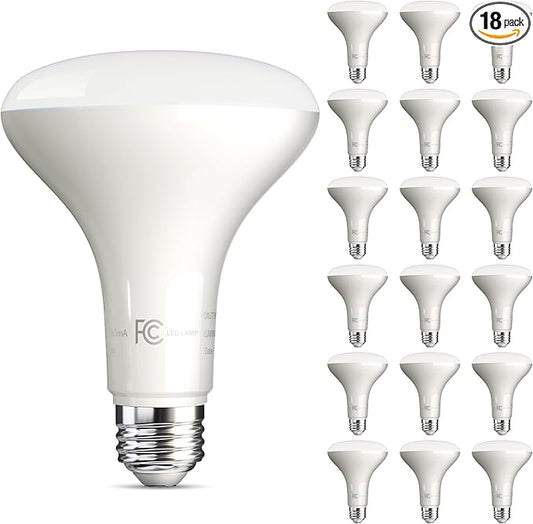 TJOY BR30 LED Light Flood Bulb, 65 Watt Equivalent, Energy Efficient 9W, E26 Standard Base, Daylight 5000K, Dimmable, 15,000 Hour Lifetime, 18-Pack