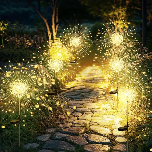 6 Pack Solar Firework Lights Outdoor (6 Count)