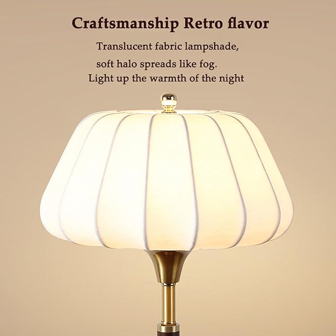 Light Luxury Hotel Bedside Floor Lamp French Wabi-Sabi Style Rubberwood Fabric Standing Lamp H61” E26 3 Tone Light Study Office Torchiere Farmhouse Villa Rustic Lighting Fixture