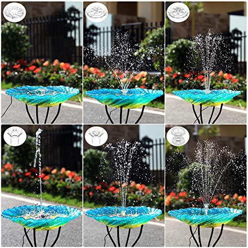 3.5W Solar Fountain Pump for Bird Bath Separated Design & 8 Nozzles