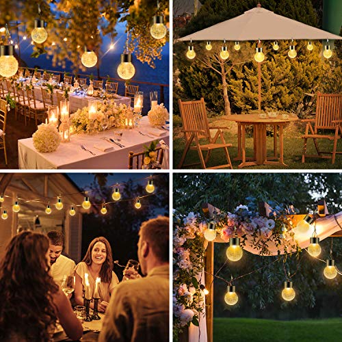 Solar Lights Outdoor Hanging Decorative Globe 8 Pack (8 Count)