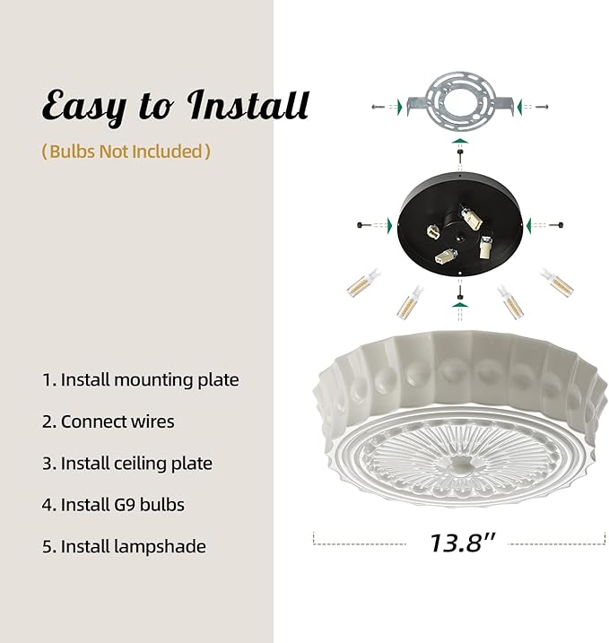 Milk Glass Schoolhouse Ceiling Light - 14 Inch Vintage Mid Century Modern Flush Mount Lighting Fixtures - Antique Art Deco Lamp for Hallway Bedroom Kitchen Entryway Laundry Foyer Bathroom Dining Room - Aura Lighting