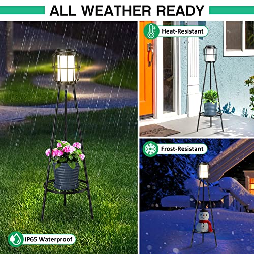 2 Pack Solar Lights with Plant Stand (2 Count)