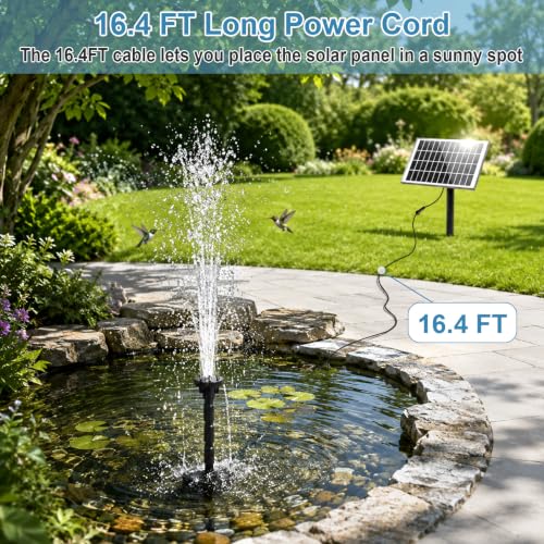 7.5W Solar Fountain Pump with 6 Adjustable Spray Modes