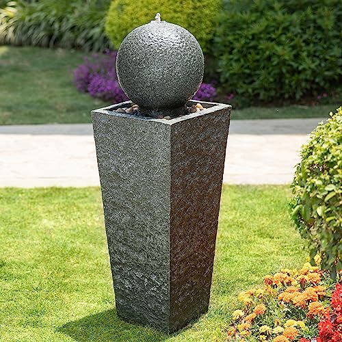 Outdoor Water Fountain with LED Light