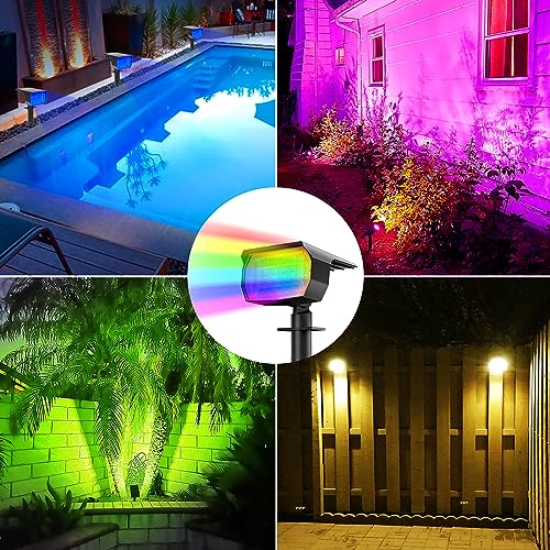 Solar Spot Lights Outdoor Color Changing (4 Count)