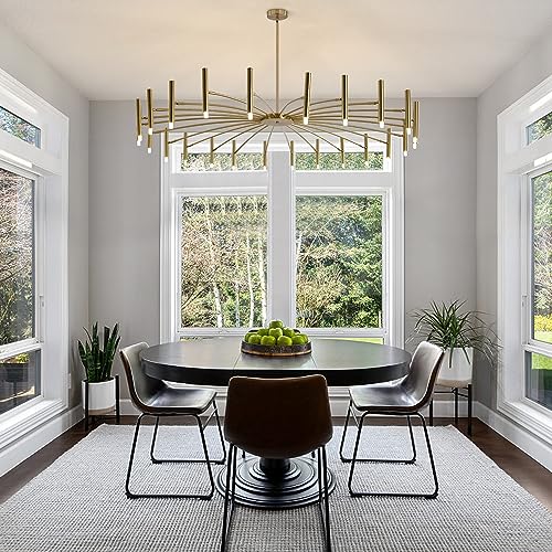 Lighting Mid Century Modern Gold Sputnik Chandelier 24