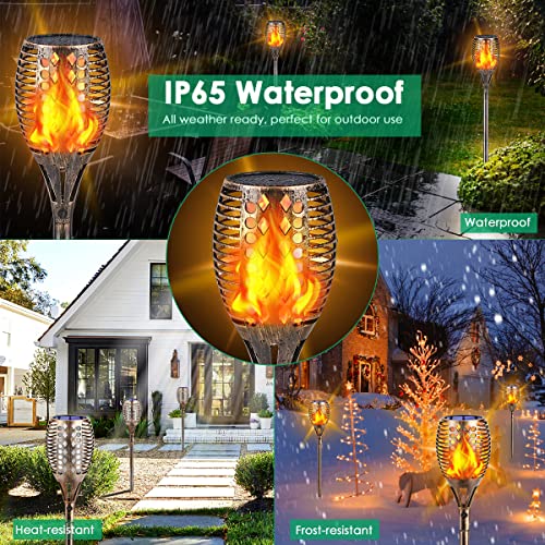 Flickering Flame Solar Torch Lights Outdoor (4 Count)