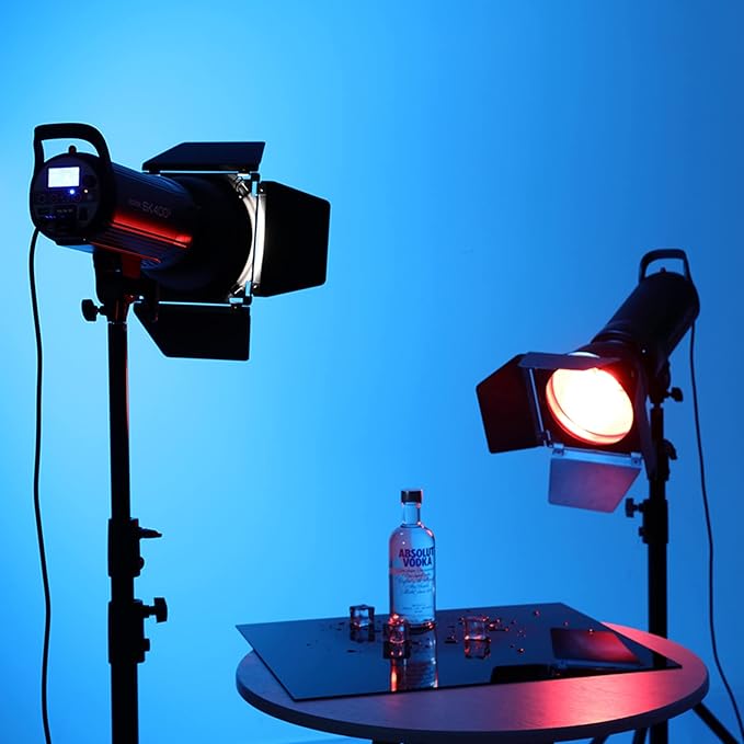 Godox 3 Pack SK400II 1200W Studio Strobe Flash Kit, 400W Bowens Mount Monolight, 24”x36” Softbox, 110" Light Stand, Umbrella, Barn Door, Carrying Case for Video Shooting,Prodoct, Portrait Photography - Aura Lighting