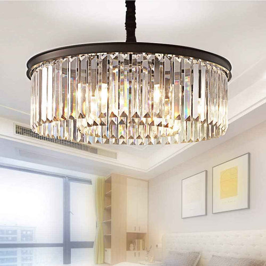 Crystal Chandeliers Modern Contemporary Ceiling Lights Fixtures Pendant Lighting Dining Room Living Room Chandelier D21.6 H7.1