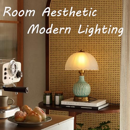 16" Vintage Ceramic Table Lamp for Bedroom