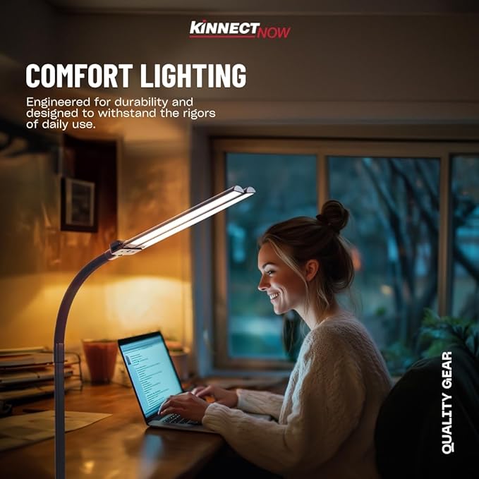 GloPro-Elite Dimmable LED Desk Lamp with Adjustable Brightness, Color Temperature Control, and Eye-Caring Technology for Home Office and Study - Aura Lighting