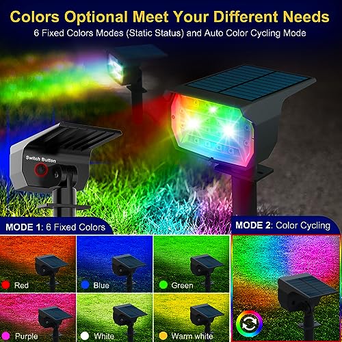 Solar Spot Lights Outdoor Color Changing