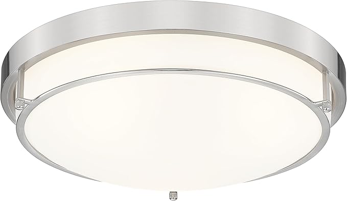 16 inch Close to Ceiling Light Fixtures, Brushed Nickel Farmhouse Ceiling Light with 3 Light for Laundry Kitchen Bedroom Bathroom, CL4822-3W-BN - Aura Lighting