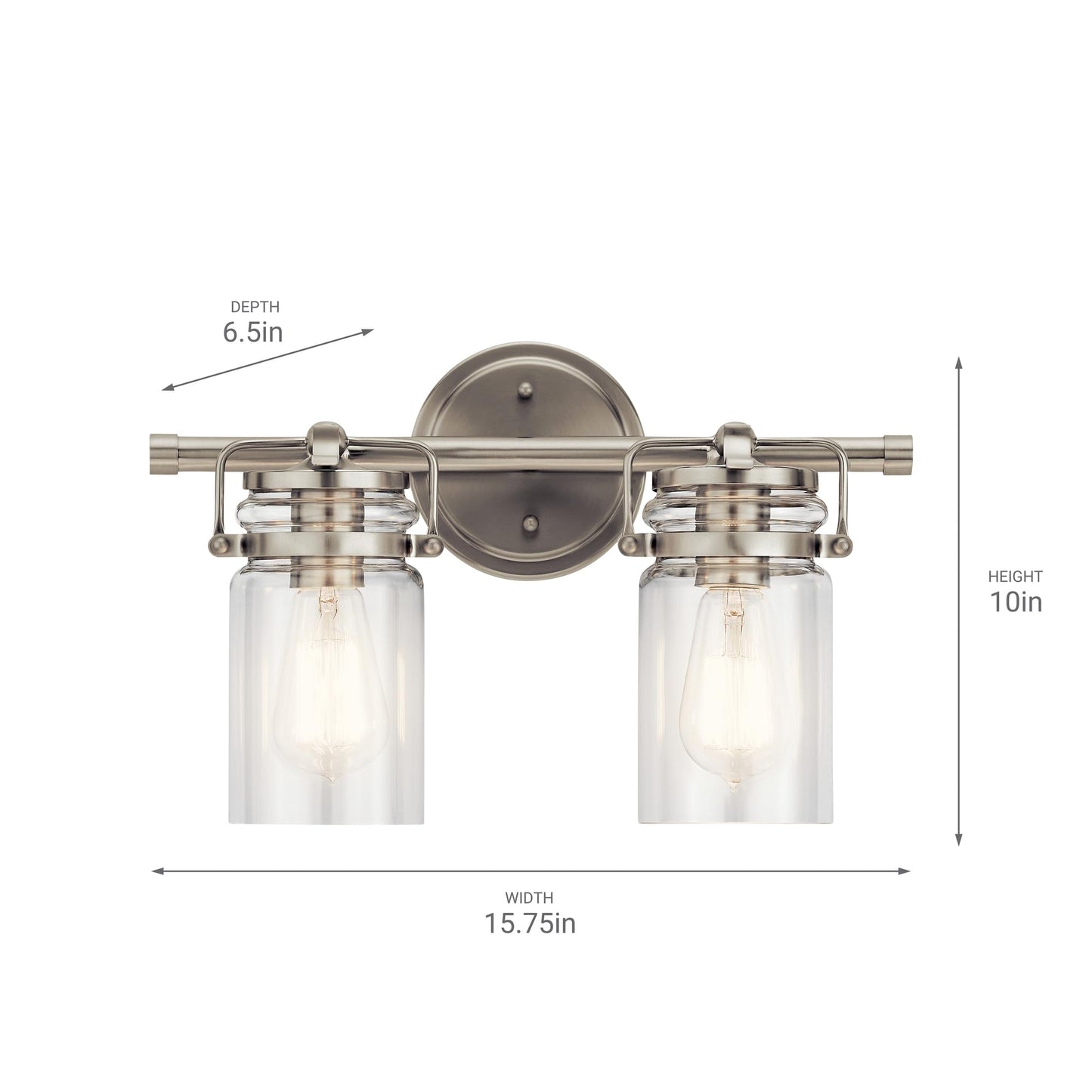 Brinley 2 Light Farmhouse Vanity Light