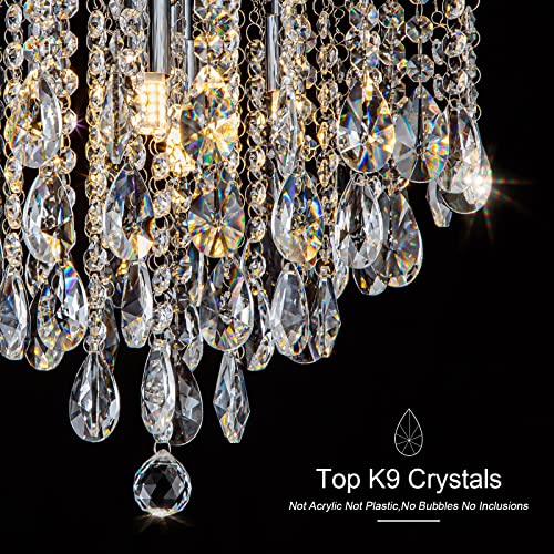 4 Light Crystal Chandeliers Flush Mount