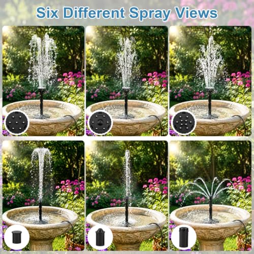 7.5W Solar Fountain Pump with 6 Adjustable Spray Modes