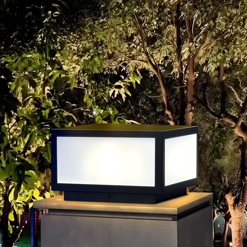 Outdoor Solar Post Lights 10X10 in