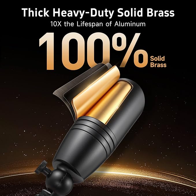 Gardenreet Low Voltage Spot Lights - Black Solid Brass Landscape Spotlight Wired, 12V Outdoor LED Bullet Uplights, Waterproof Electric Black for Patio Wall Without MR16 Bulb (6 Pack) - Aura Lighting