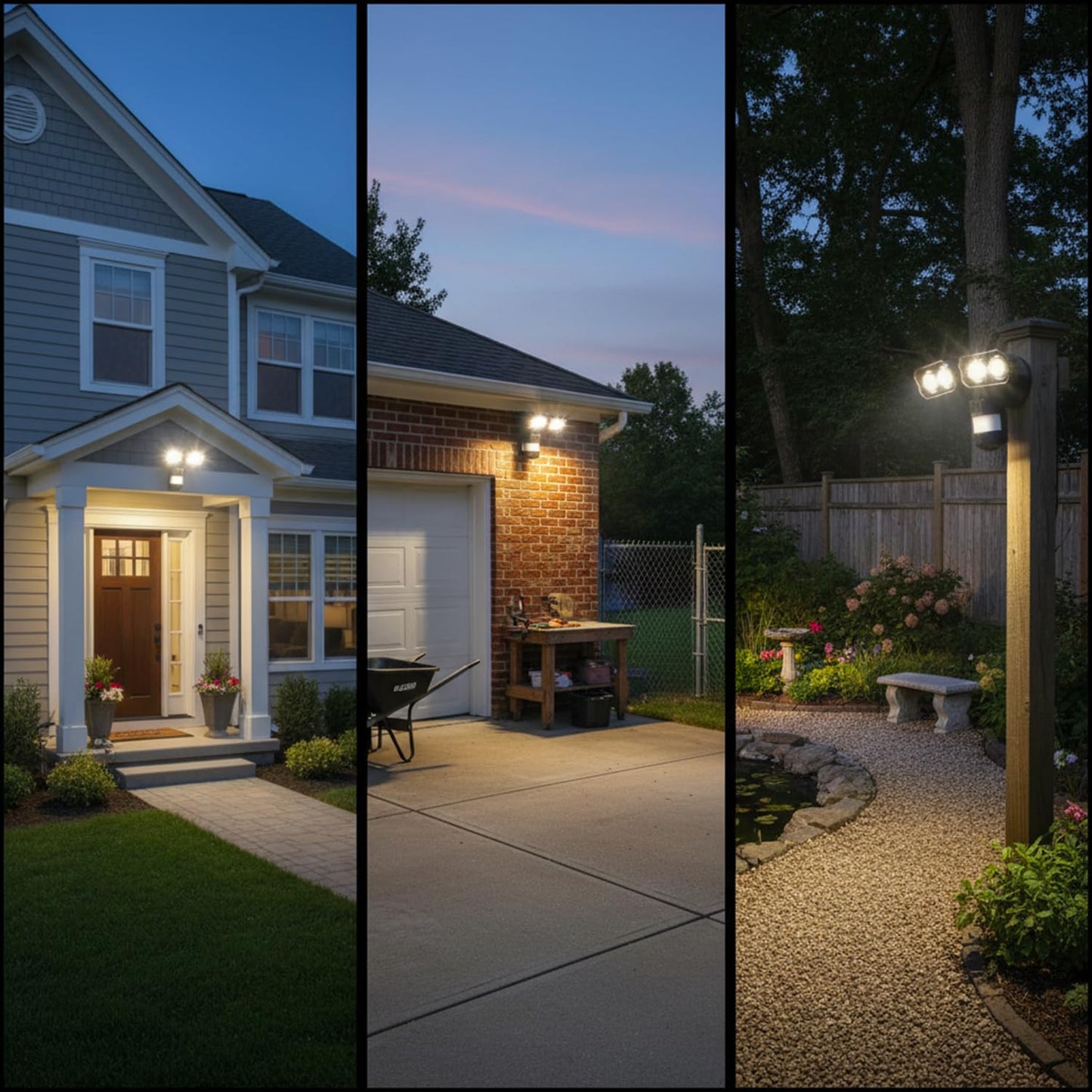 28W 3500LM Motion Sensor Outdoor Lights