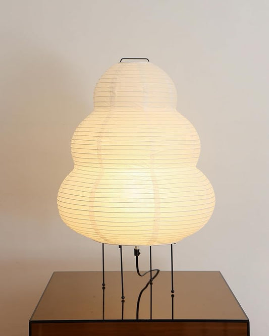 Noguchi Style Rice Paper Floor Lamp • Minimalist Japanese Lantern Lamp for Living Room, Bedroom