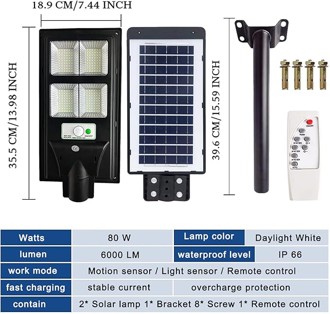 10000LM Solar Lights Outdoor,6000K Dusk to Dawn Security Led Flood Light,Remote Control Solar Street Lights for Yard, Garden,Parking Lot