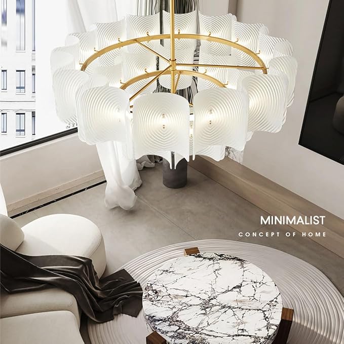 LED Wabi-sabi Style Living Room, Light Luxury Full Copper Decorative Bedroom Study Sample Lamps and Lanterns,Double,90cm (Double 90cm)