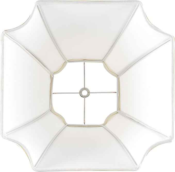 GO&SO Square Octagonal Lamp Shades for Table Lamps and Floor Lamps Replacement, 6.5x13.2x10.6", Cream-Yellow Lampshade for Bedroom Lamps Living Room.Handcrafted, Easy Assembly Required (Set of 2)