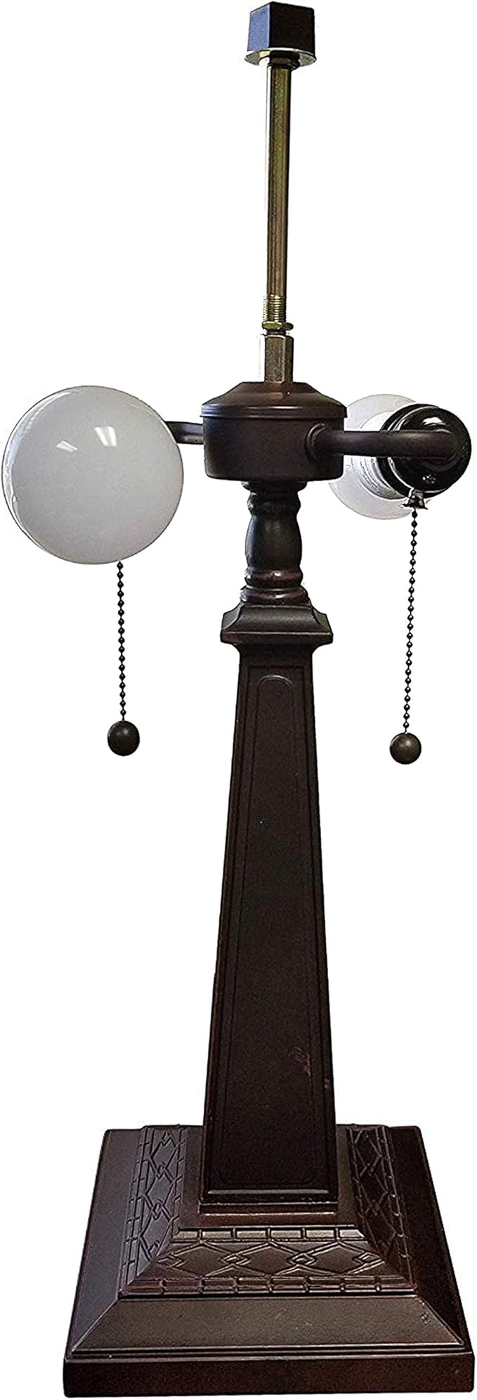 Tiffany Style Table Lamp Banker Mission 22" Tall Stained Glass Tan Blue Red Orange Green Vintage Antique Light Décor Night Stand Living Room Bedroom Handmade Gift AM301TL14B Amora Lighting, Multicolor