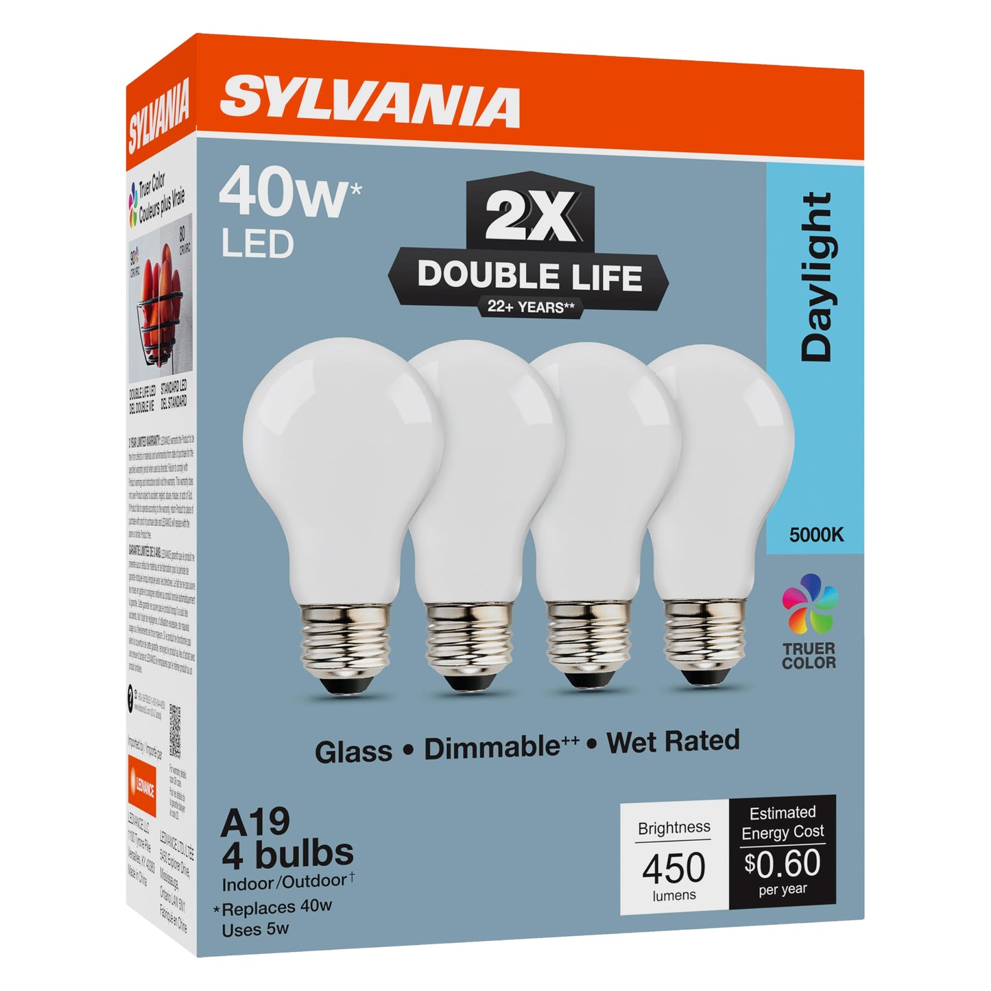 Sylvania Double Life LED Light Bulb (4 Count)