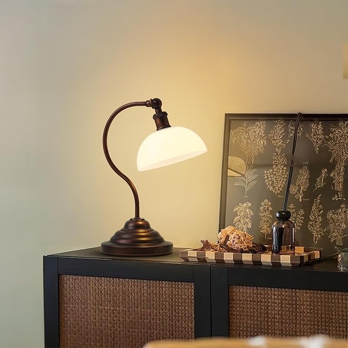 Cordless LED Table Lamp Set of Two, Swing Arm Desk Lamp, Rechargeable, Dimmable/3 Color/Memory Function, Modern Rechargeable Table Light for Living Room,Bedroom,Bedside, Oil Rubbed Bronze - Aura Lighting