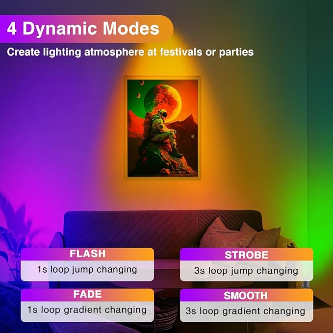 4 Pack 6W RGBW Uplighting Indoor Color Changing Up Lights Indoor with Remote Dimmable LED Christmas Spot Lights for Home Aluminum Accent Lighting for Party Plant Decor with 5.9 FT Plug Cord