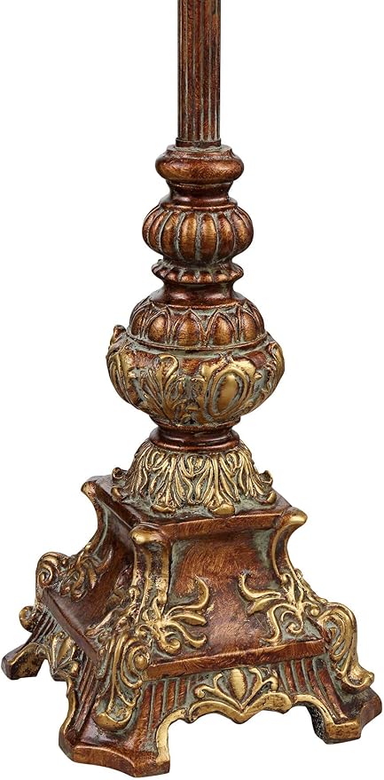 Regency Hill Juliette 36 1/2" Tall Skinny Large Buffet Traditional End Table Lamps Set of 2 Brown Light Bronze Finish Fabric Shade Living Room Bedroom Bedside Nightstand House Office Home Reading