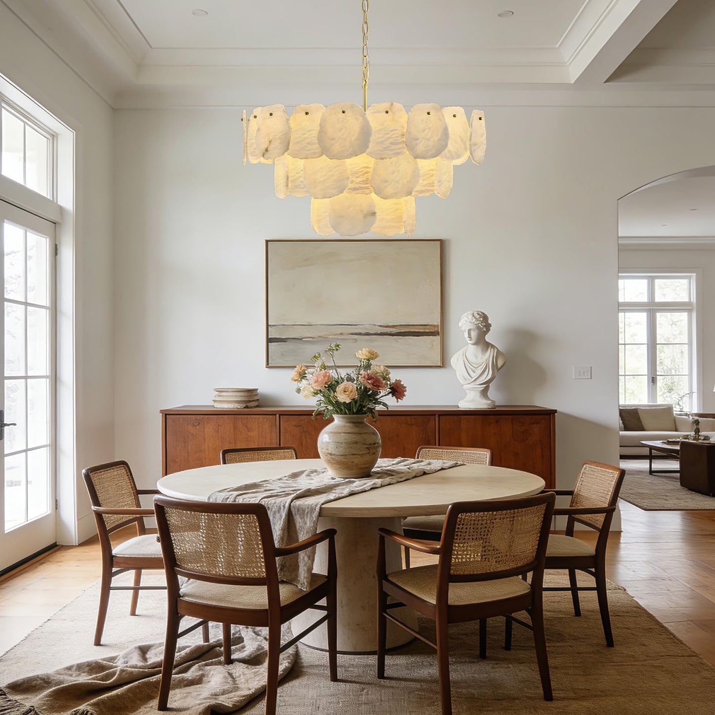 32″ Alabaster Chandelier