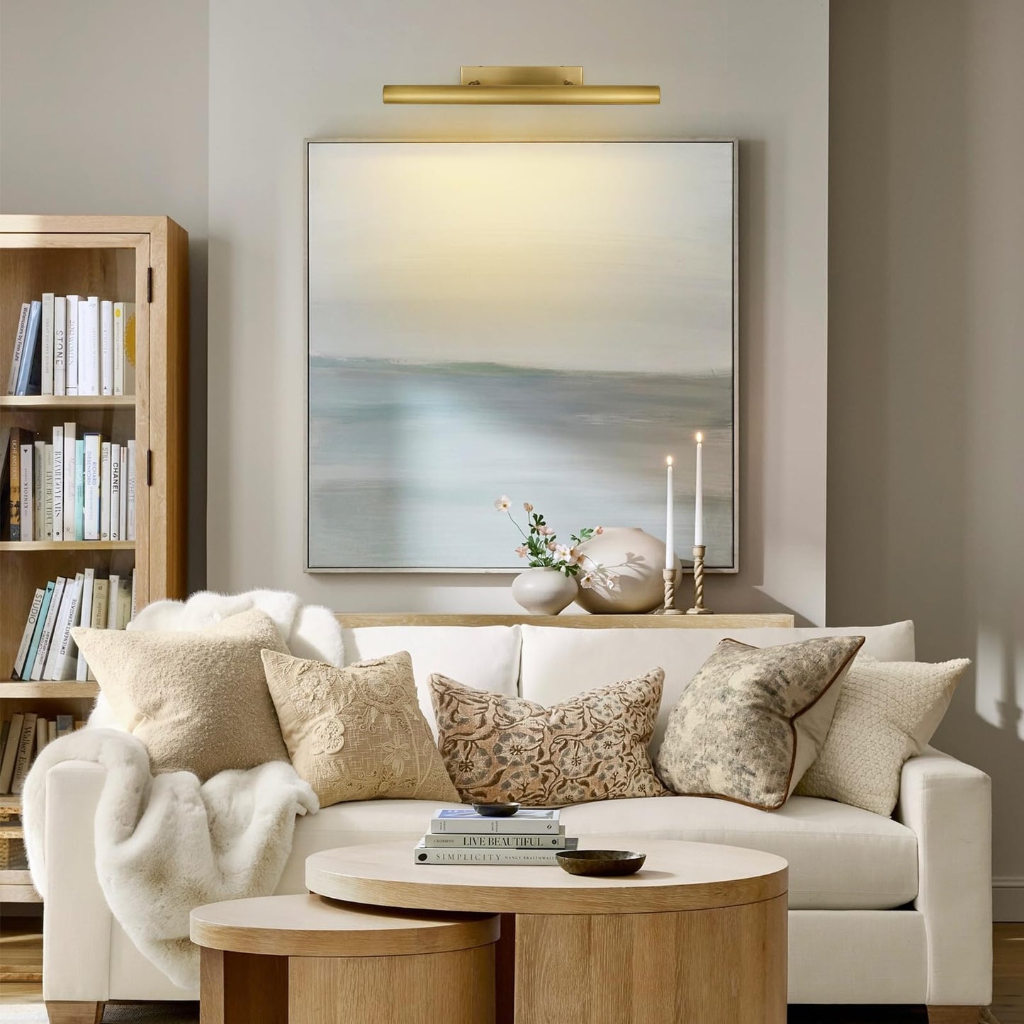24" Brass Picture Light Hardwired