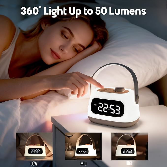 QANYI Lanterns for Power Outages,Portable and Rechargeable Night Light for Kids Room with Dimmable and Clock Time, LED Camping Lantern Emergency Lights Hanging and Table Lamp for Home,Tent,Camp,Girls